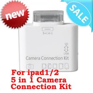 5 in1 Camera Connection Kit,  T-FLASH (TF) Card  /  Micro SD Reader For IPad 2