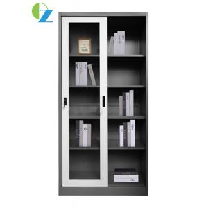 H1850mm Two Glass Sliding Door Steel Office Cupboard Office Steel Furniture