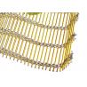 China Office Partitions Architectural Wire Mesh Made Of Gold Color Rod With SS Cables wholesale