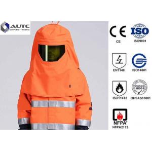 China Orange S-3XL Welding Protective Clothing Arc Flash Proof Full Size For ASTM F19 supplier