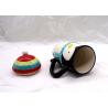 Creative 3D Ceramic Mug Multi Colors Penguin Travel Mug With Christmas Cap Lid