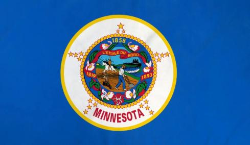 Minnesota State Flag 4 Rows Stitching Canvas Heading Dupont Nylon 66