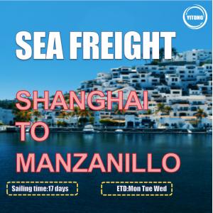 Direct Sailing NVOCC International Sea Freight From Shanghai To Manzanillo Mexico