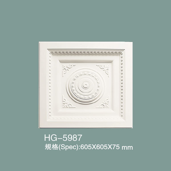 China HG-5987 High Density Polyurethane Decorative Pu Ceiling Tile wholesale