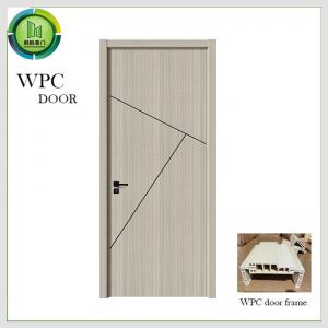 WPC  PVC Wood Door ,  Fire Retardant Soundproof Solid Wood Entry Doors