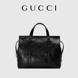 China Black Branded Mens Bag GG Embossed Leather Tote for Women supplier