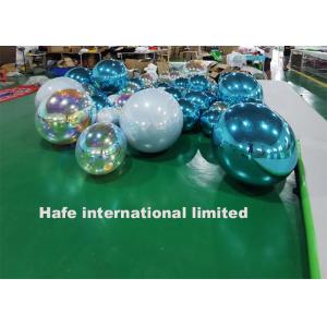 Customized Hanging Mirror Ball Balloons Red / Purple / Pink / Green PVC For Stage Events