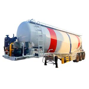 China 3 Axles 35cbm V Type Bulk Cement Tank Cement Bulker Trailer Fly Ash Dry Powder Silo Tanker supplier