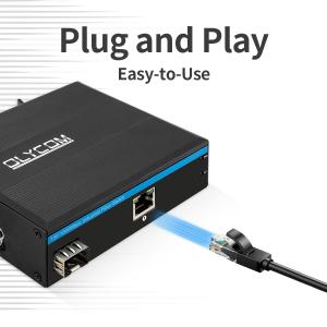 China Industrial Gigabit Ethernet POE Media Converter 15.4W 30W Mini Rugged Case supplier