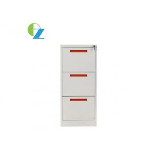 Cold Rolling Steel Vertical 3 Drawer Filing Cabinet 1330mm Height With Name Tag