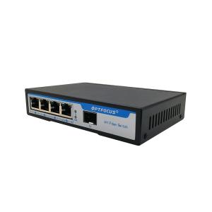 China Interruptor portuário TX1550nm Rx1490m da rede Ethernet do ponto de entrada 5 para a câmera do IP supplier