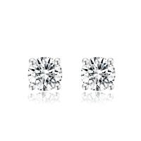 China Classic Round Shape Design 18k Lab Grown Diamond Earrings Jewelry  Best seller Round  shape 0.3ct diamond Earrings on sale