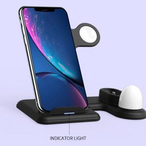 China 3 In 1 15W Wireless Charger Dock Station LED Light Fast Charging supplier