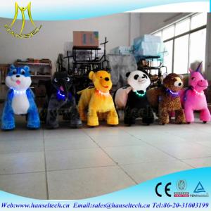 China Hansel children indoor amusement park ride on animals in shopping mall motorized plush riding animals children indoor supplier
