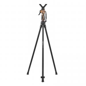 Black Shooting Rest Stick With 1.1m-1.8m Height Range Versatile