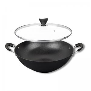 40/42cm Chinese Wok Pan Large Bottom For Easy Cooking BSCI/SGS
