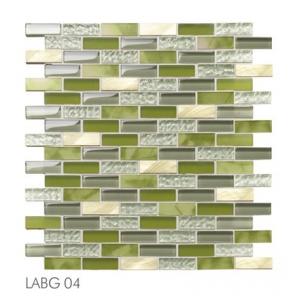 China kitchen backsplash tile crystal glass mosaic tile LABG04 supplier