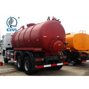 China 6x4 12m3 SINOTRUK HOWO 336hp Sewage Pump Truck With Safety Belts Tires12.00R20 With Middle lifting and Rear Cover supplier