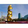 China Urban Decoration Painted Metal Sculpture DNA Shape Fashionable Design wholesale