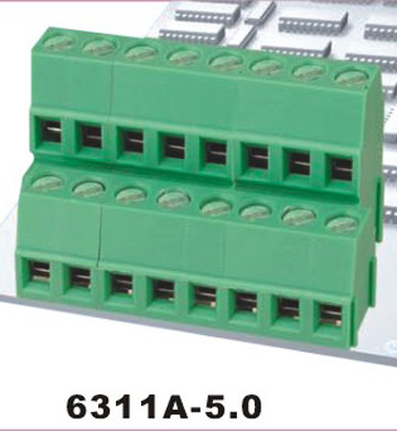 20A Terminal Block Connector with Withstanding Voltage 2000V Connector Type Screw/Spring