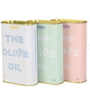 Personalized CMYK BPA Free Food Grade Olive Oil Tin Cans