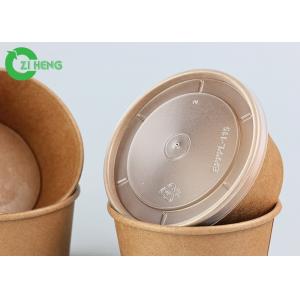 Food Use Disposable Recyclable Strong Durable Brown 12oz Kraft Paper Soup Bowls