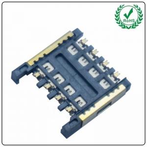 China Push Pull Type Micro Sim Card Connector 2.4H 6Pin / 8Pin supplier