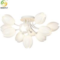 China G9 30W Tulip Flower Shape Minimalist Modern Pendant Lighting Dining Room Creative on sale