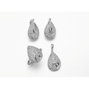 China Letters Carved Silver 925 Jewelry Set Ladies Sterling Silver Conch Earrings supplier