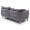 Latest design stainless steel modern fabric sofa in living room.