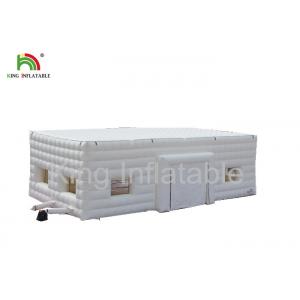 China Sewn White PVC Inflatable Stitching Cube Tent Waterproof With Blowers supplier