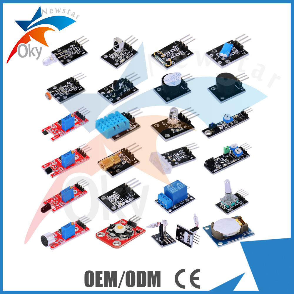 China Arduino のための 24pcs センサーの始動機のキット、スイッチ温度色モジュールのキット supplier