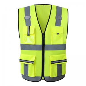 China Red Yellow High Visibility Reflective Safety Vest Coat For Men Kids Children Polo Tshirt supplier