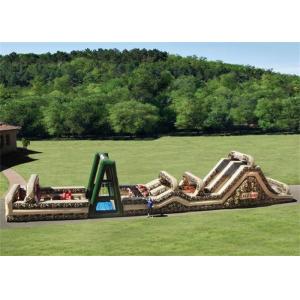 China Inflatable Commercial Obstacles Outdoor Sport Game Sprint Race Boot Camp Military Themed Assault Course Bounce supplier