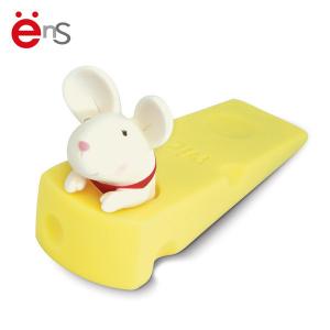 Non Phthalate Pvc Animal Shaped Door Stops , Mouse Door Wedge For Kids ODM