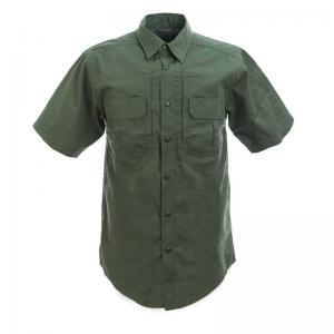 Gray Color Button Down Short Sleeve Work Shirt 100% Cotton Black Working Shirt for Men