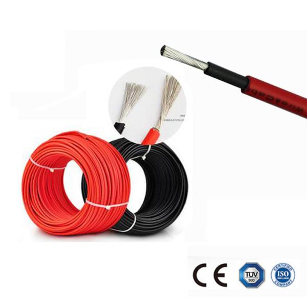 TUV CE certificated DC single core PV1-F 6mm2 solar pv cable for solar panel