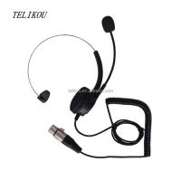 China Single Headband Ear Headband Light Weight With Electret Microphone Intercom on sale