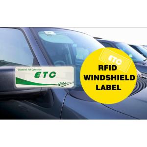 Coated Paper RFID Windshield Labels / RFID Vehicle Label 860 - 960MHZ