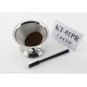 China Double Wall Pour Over Coffee Filter Cone With SS Fixed Base , Silver Color wholesale