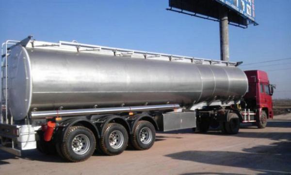 25 to 60 CBM Fuel Tank Truck Trailer Aluminum Alloy Stainless Steel Optional