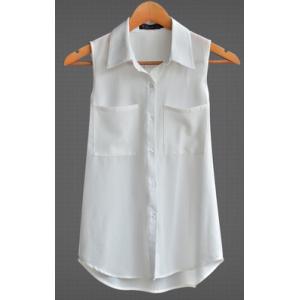 China High quality custom shirt Sleeveless shirt for women supplier
