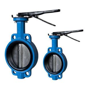 China PN16 Class150 Ductile Iron Body Handle Wafer Butterfly Valve For Water Oil Gas supplier