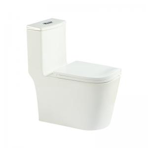 Bowl One Piece Water Closet  Jet Siphonic Flushing Compact Elongated Toilet