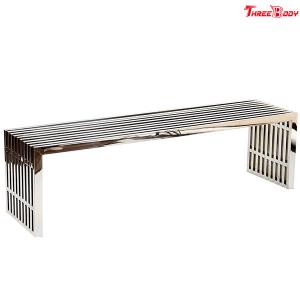 China Indoor Modern Bedroom Bench Seat , Stainless Steel Bedroom Furniture Bench supplier