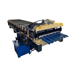 China Roofing Tile Making Machine Glazed Tile Step Roll Forming Machine supplier