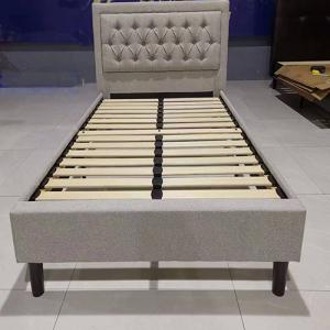 China King Double Size Upholstered Bed For Home And Hotel supplier