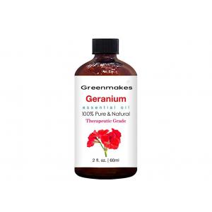 China 60ML Potent Pure Essential Oils / Geranium Essential Oil For Skin Calming supplier
