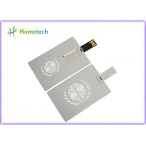 China Waterproof Super Slim Credit Card USB Storage Device , Metal USB Flash Drives supplier