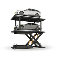China Steel Powder Coated Double Deck Car Lift With Safety System Sensors For On-Site Installation on sale